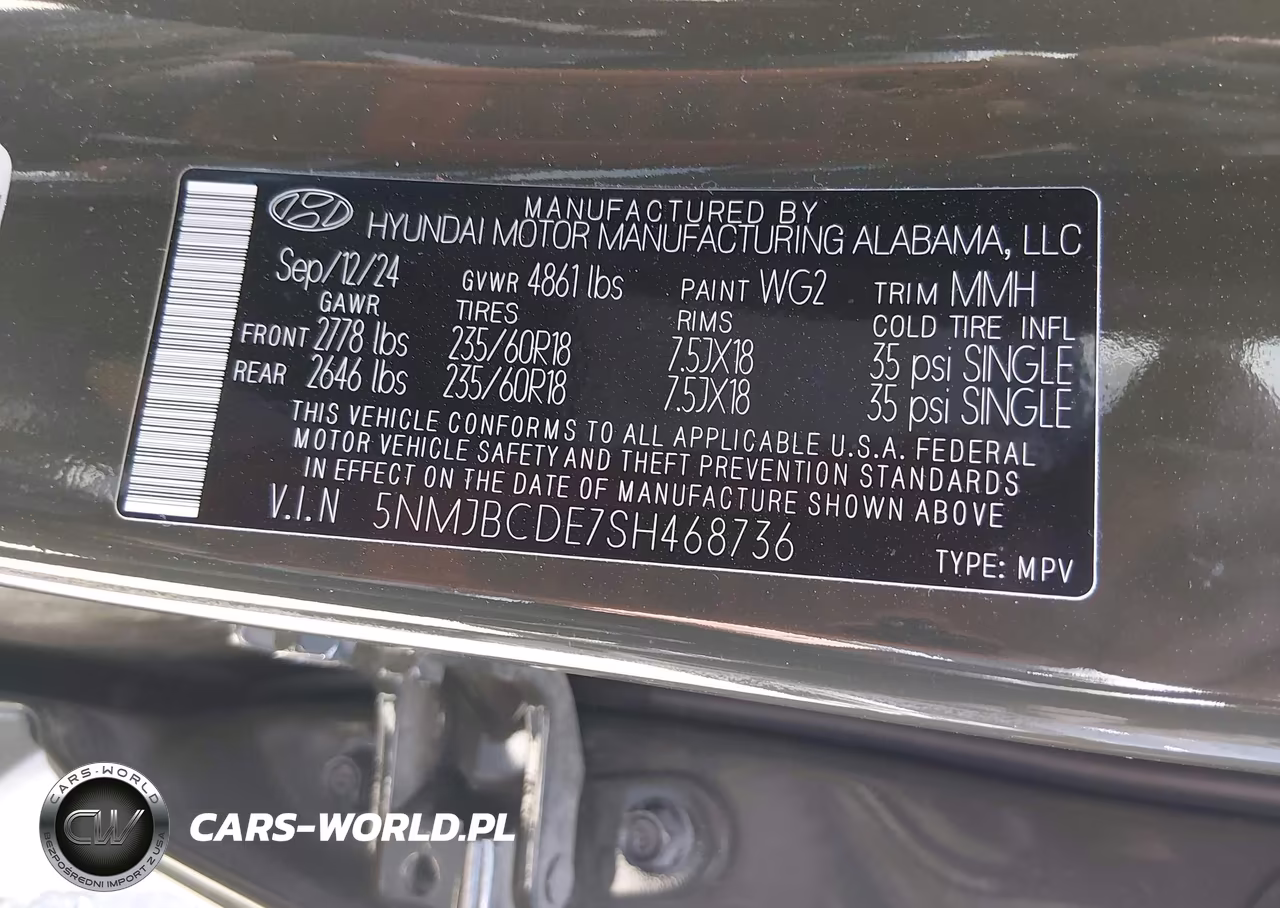 2025 Hyundai Tucson Sel VIN:5NMJBCDE7SH468736 - 9