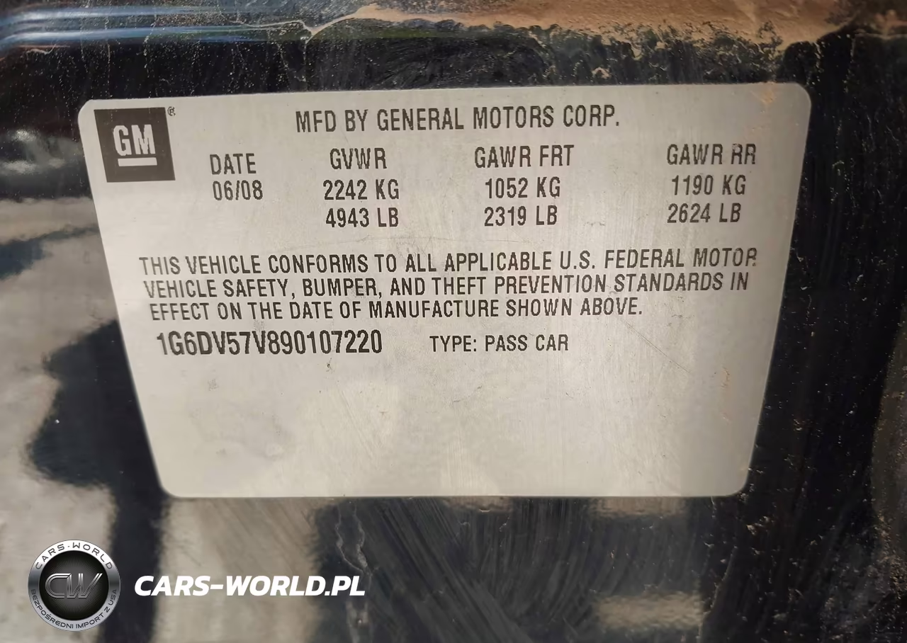 2009 Cadillac Cts Standard VIN:1G6DV57V890107220 - 9