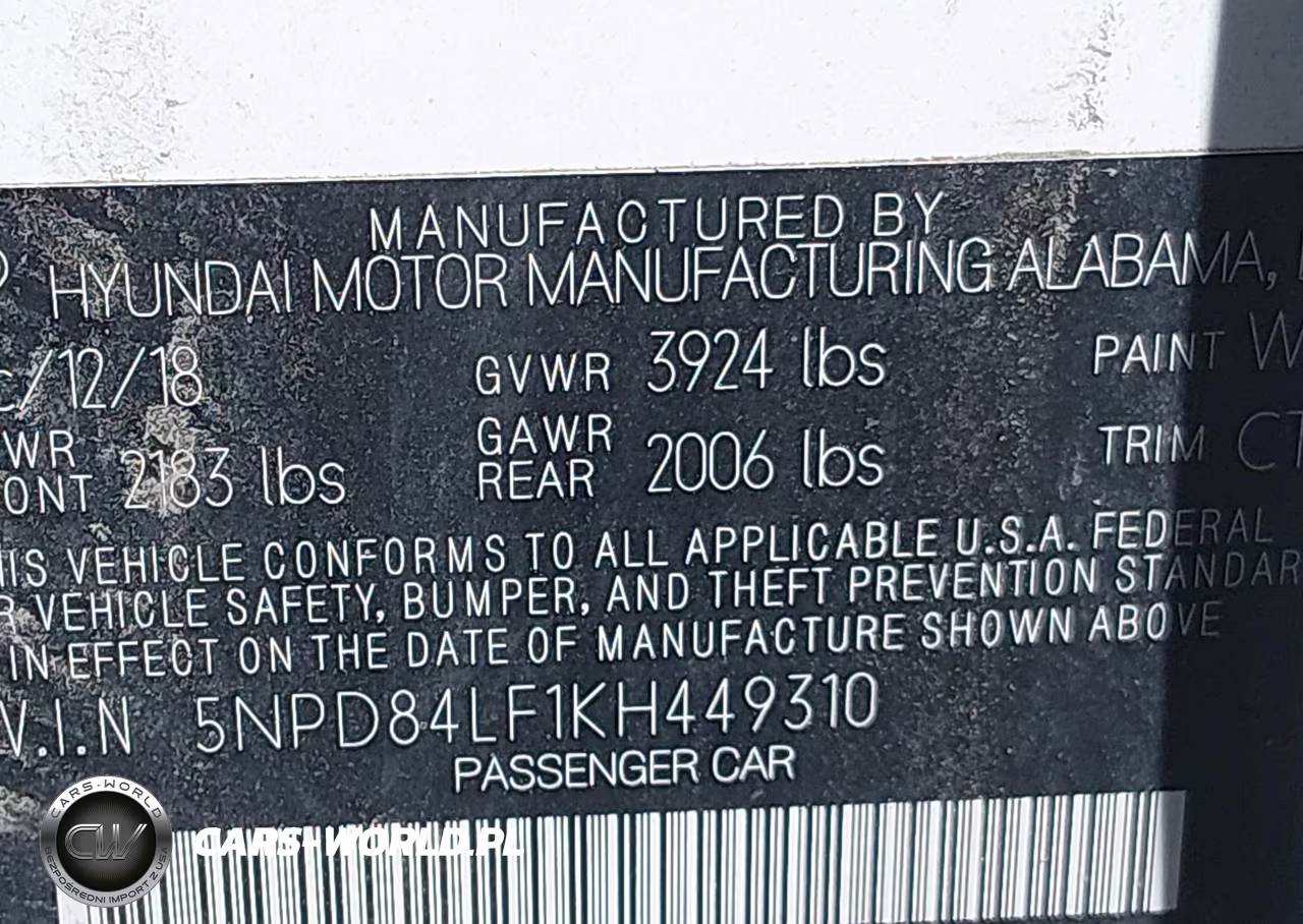 2019 Hyundai Elantra Sel VIN:5NPD84LF1KH449310 - 9