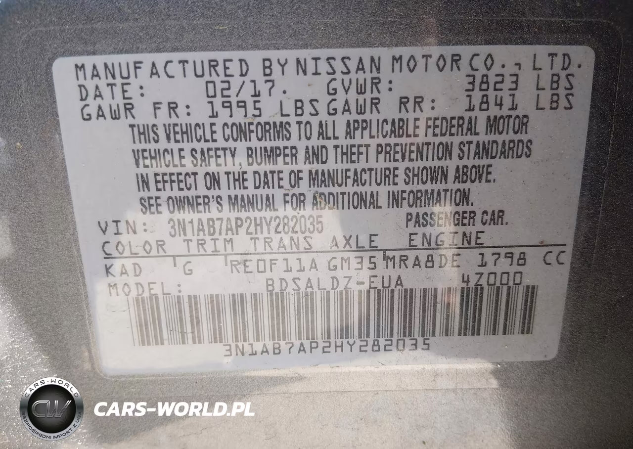 2017 Nissan Sentra Sv VIN:3N1AB7AP2HY282035 - 9
