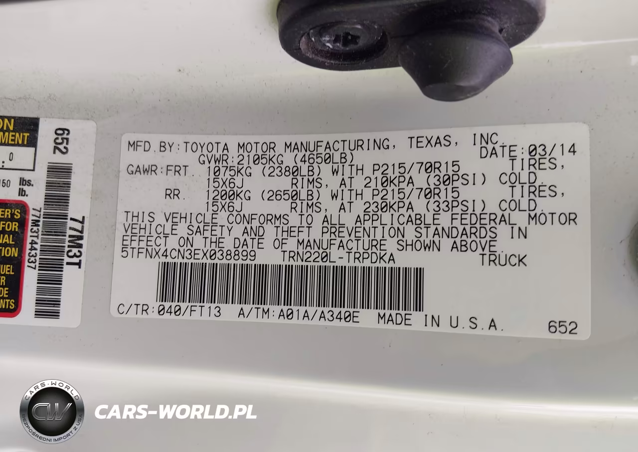2014 Toyota Tacoma VIN:5TFNX4CN3EX038899 - 9
