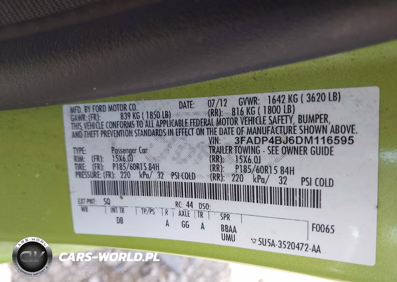 2013 Ford Fiesta Se VIN:3FADP4BJ6DM116595 - 9