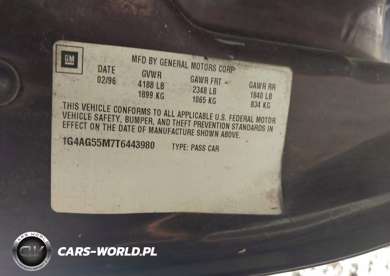 1996 Buick Century Special-Custom-Limited VIN:1G4AG55M7T6443980 - 9