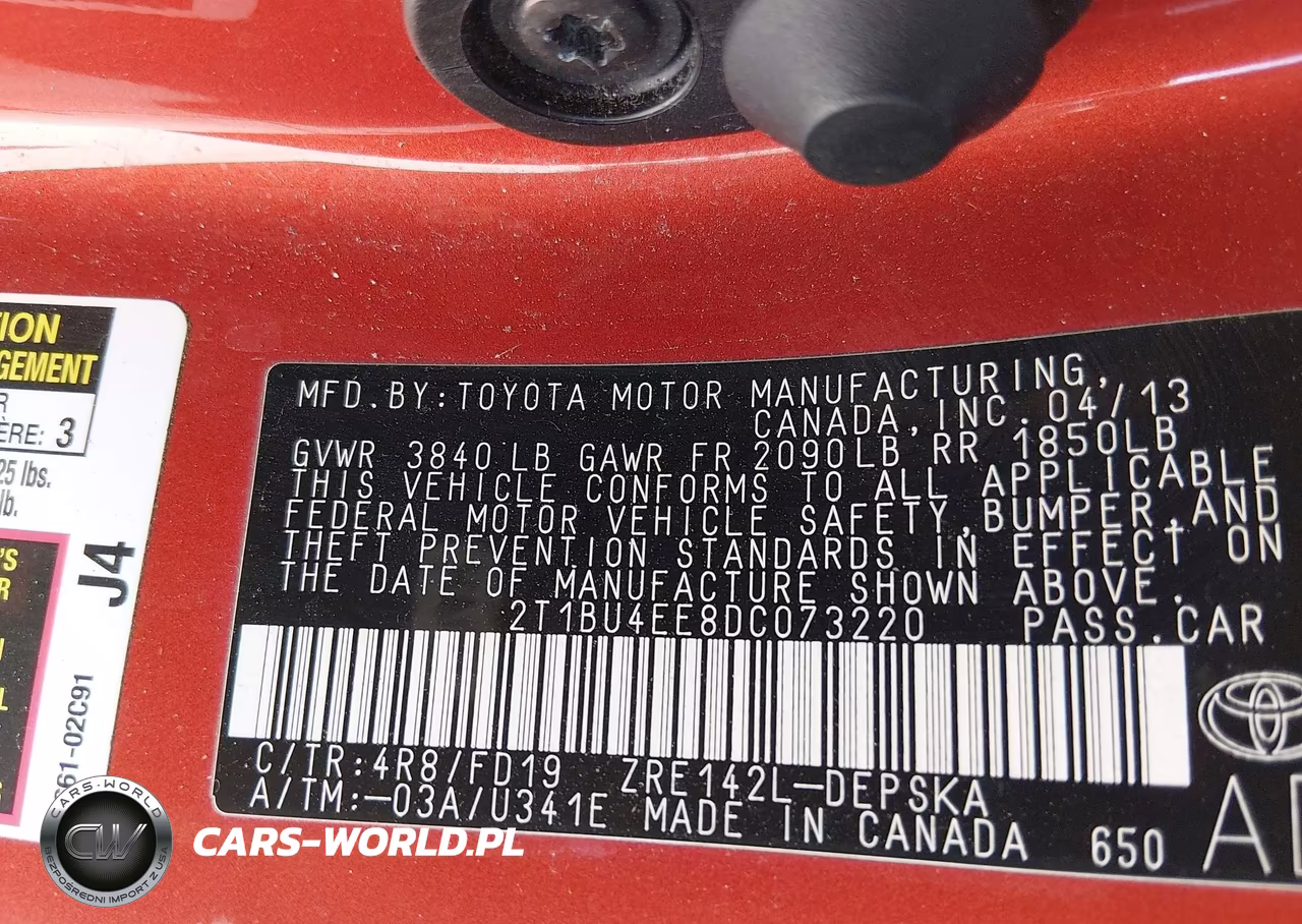 2013 Toyota Corolla S Special Edition VIN:2T1BU4EE8DC073220 - 9