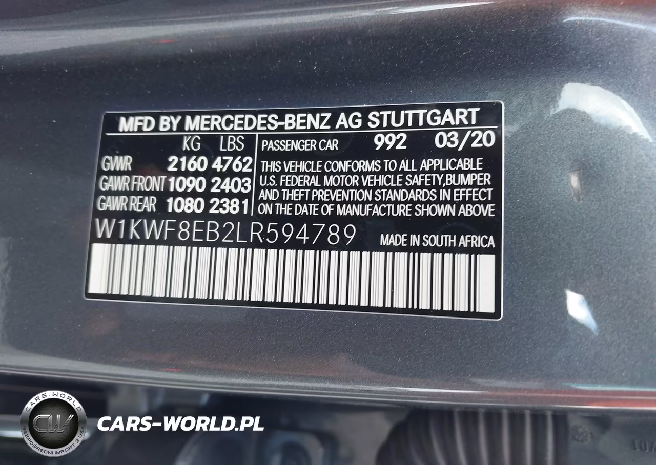 2020 Mercedes-Benz C 300 4Matic VIN:W1KWF8EB2LR594789 - 9