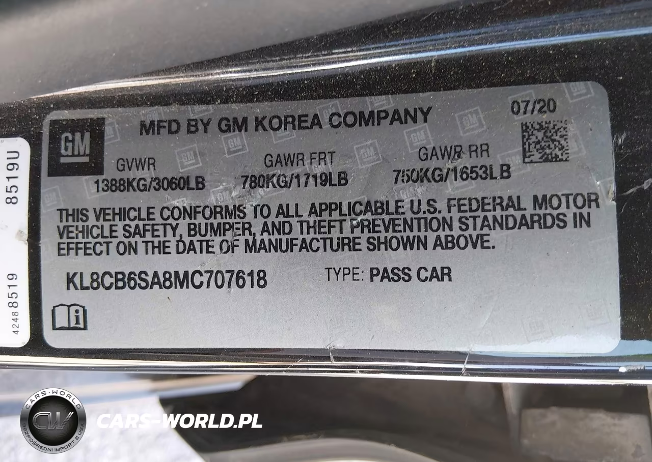 2021 Chevrolet Spark Fwd Ls Automatic VIN:KL8CB6SA8MC707618 - 9