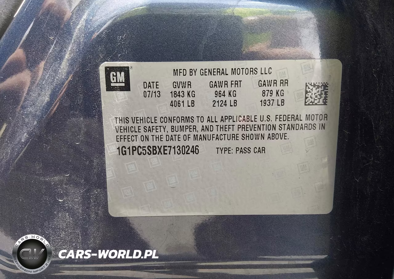 2014 Chevrolet Cruze 1Lt Auto VIN:1G1PC5SBXE7130246 - 9