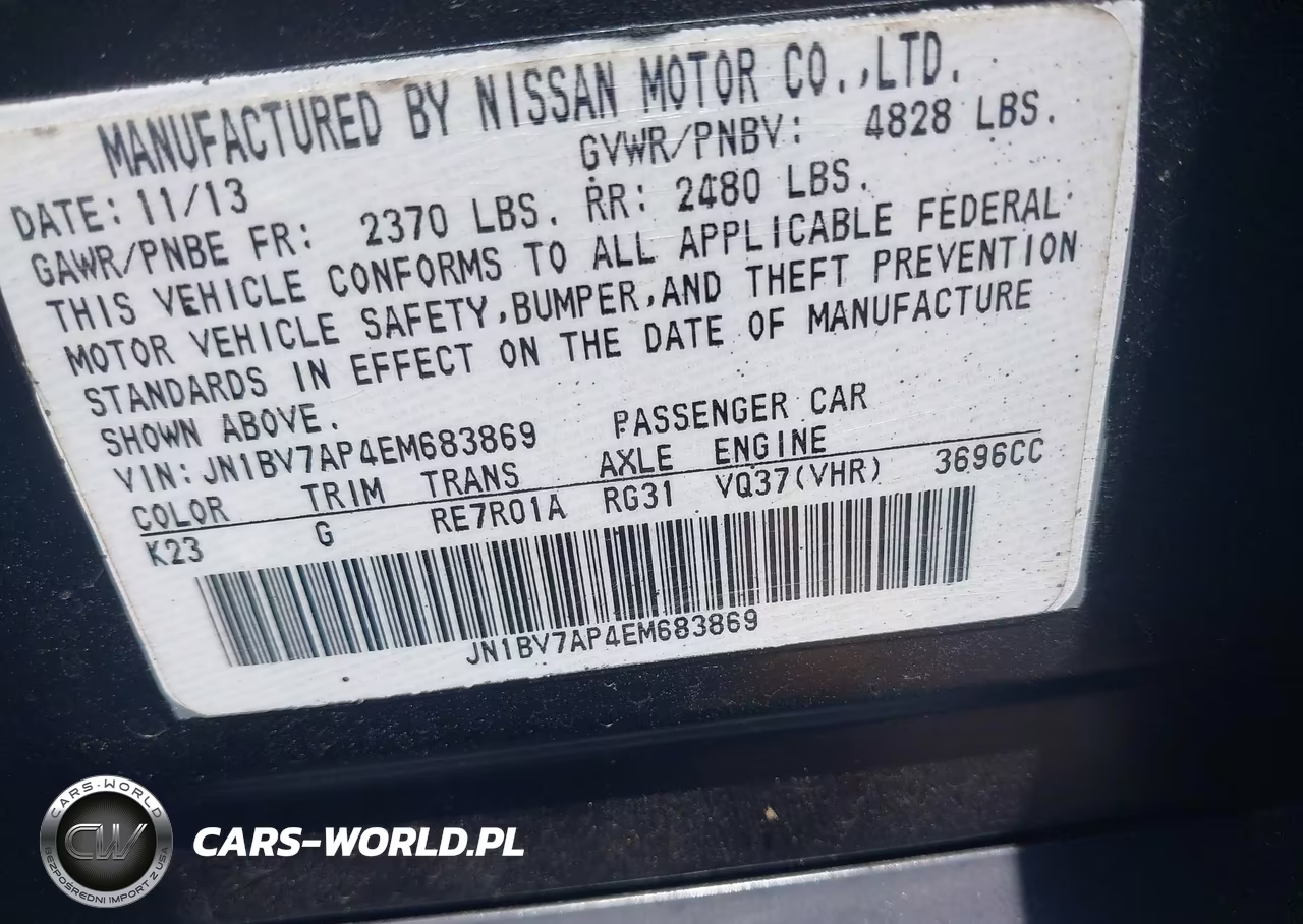 2014 Infiniti Q50 Premium VIN:JN1BV7AP4EM683869 - 9