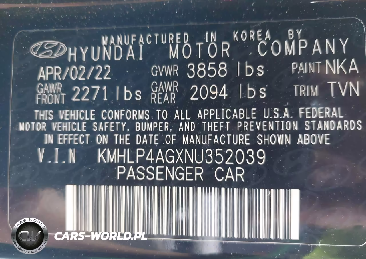 2022 Hyundai Elantra Limited VIN:KMHLP4AGXNU352039 - 9