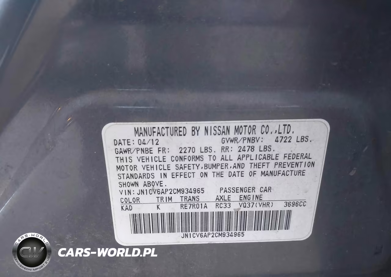 2012 Infiniti G37 Journey VIN:JN1CV6AP2CM934965 - 9