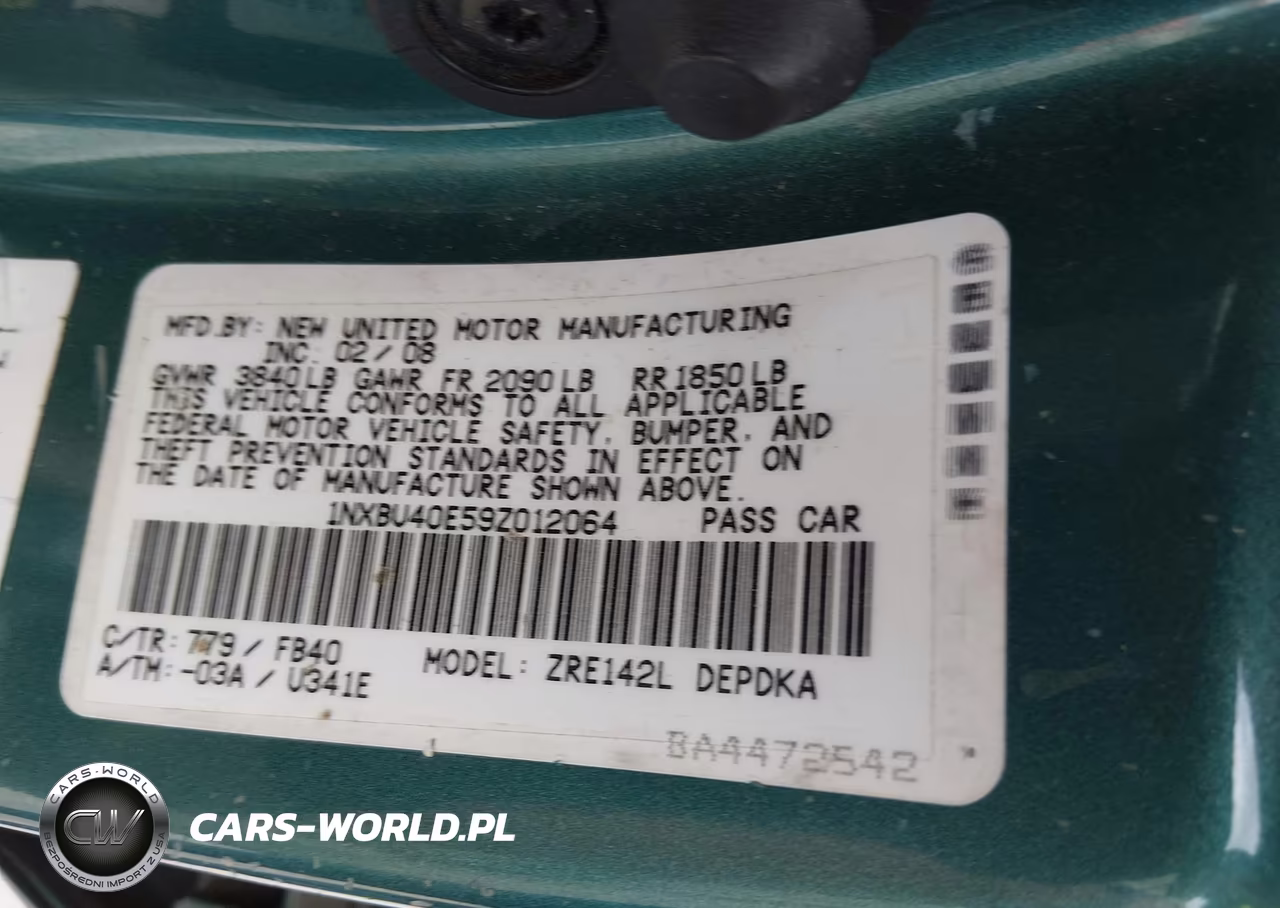2009 Toyota Corolla Le VIN:1NXBU40E59Z012064 - 9