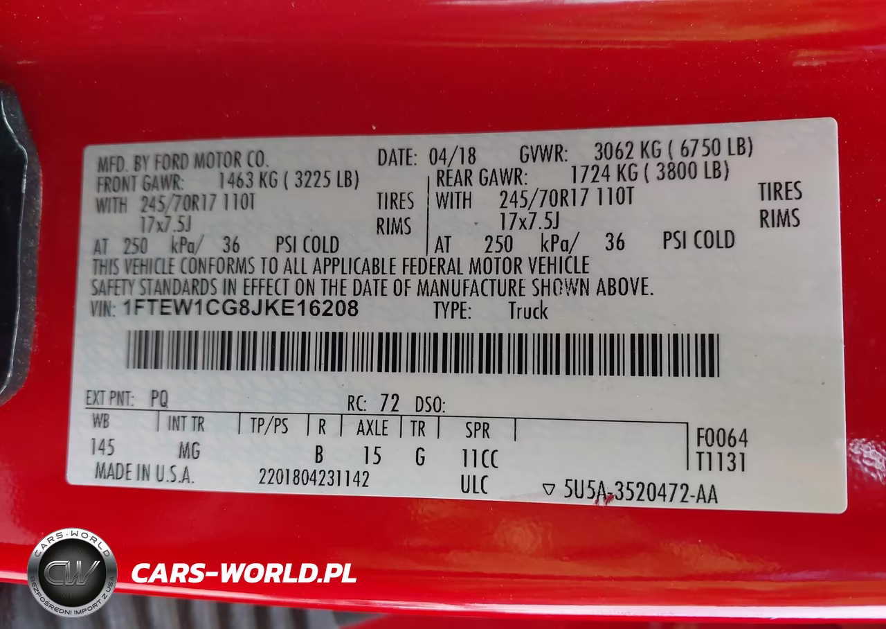 2018 Ford F-150 Xlt VIN:1FTEW1CG8JKE16208 - 9