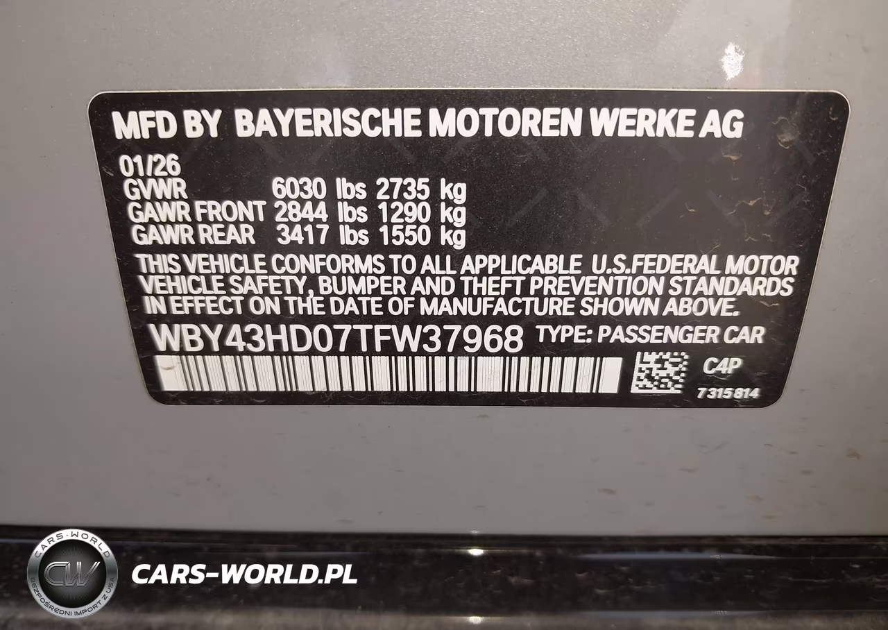 2026 BMW I4 Gran Coupe xDrive40 VIN:WBY43HD07TFW37968 - 9