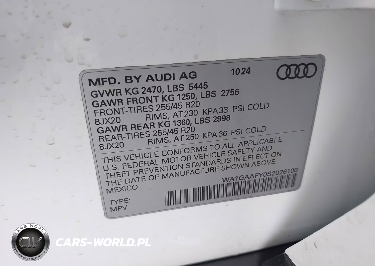 2025 Audi Q5 Premium 45 Tfsi S Line Quattro VIN:WA1GAAFY0S2026100 - 9