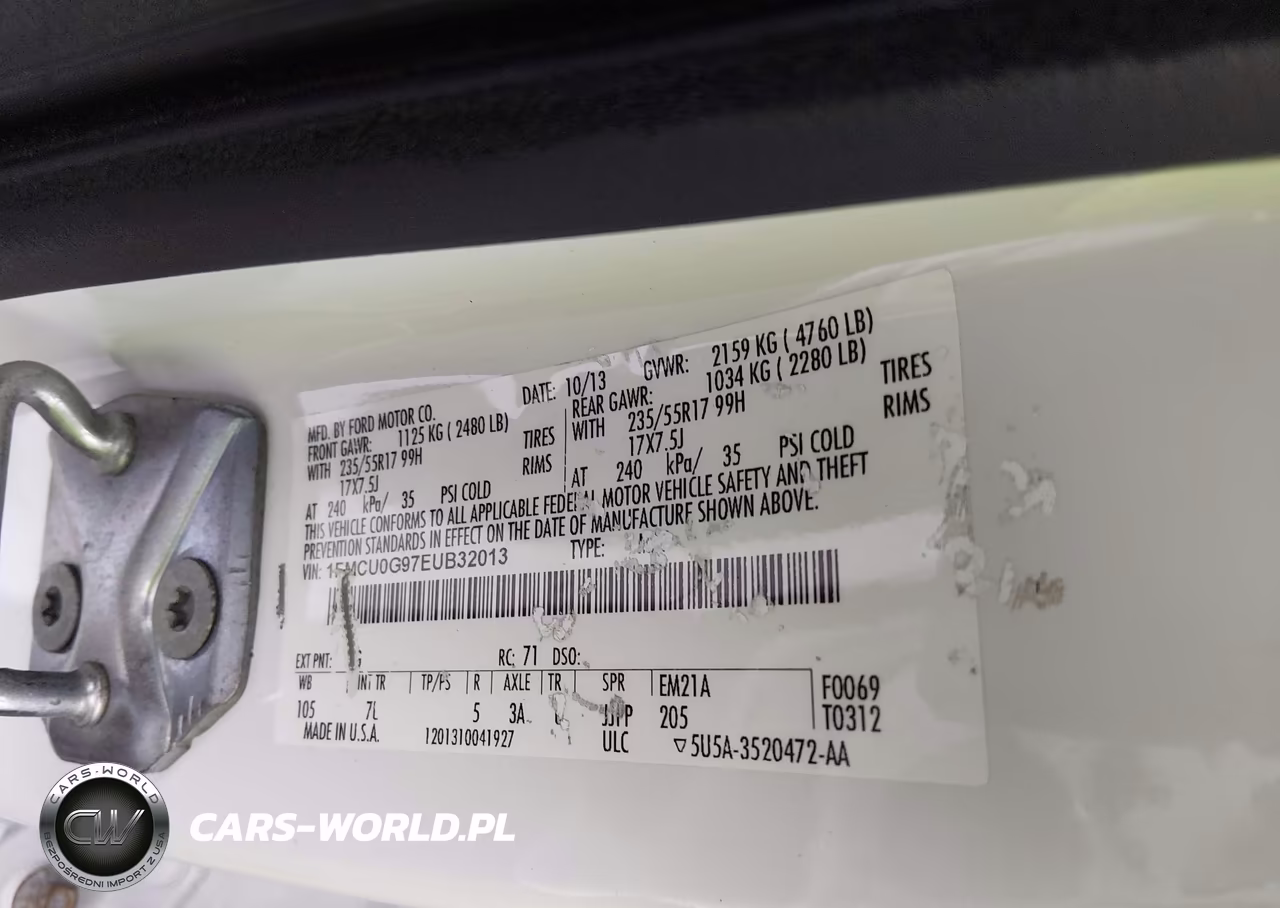 2014 Ford Escape Se VIN:1FMCU0G97EUB32013 - 9
