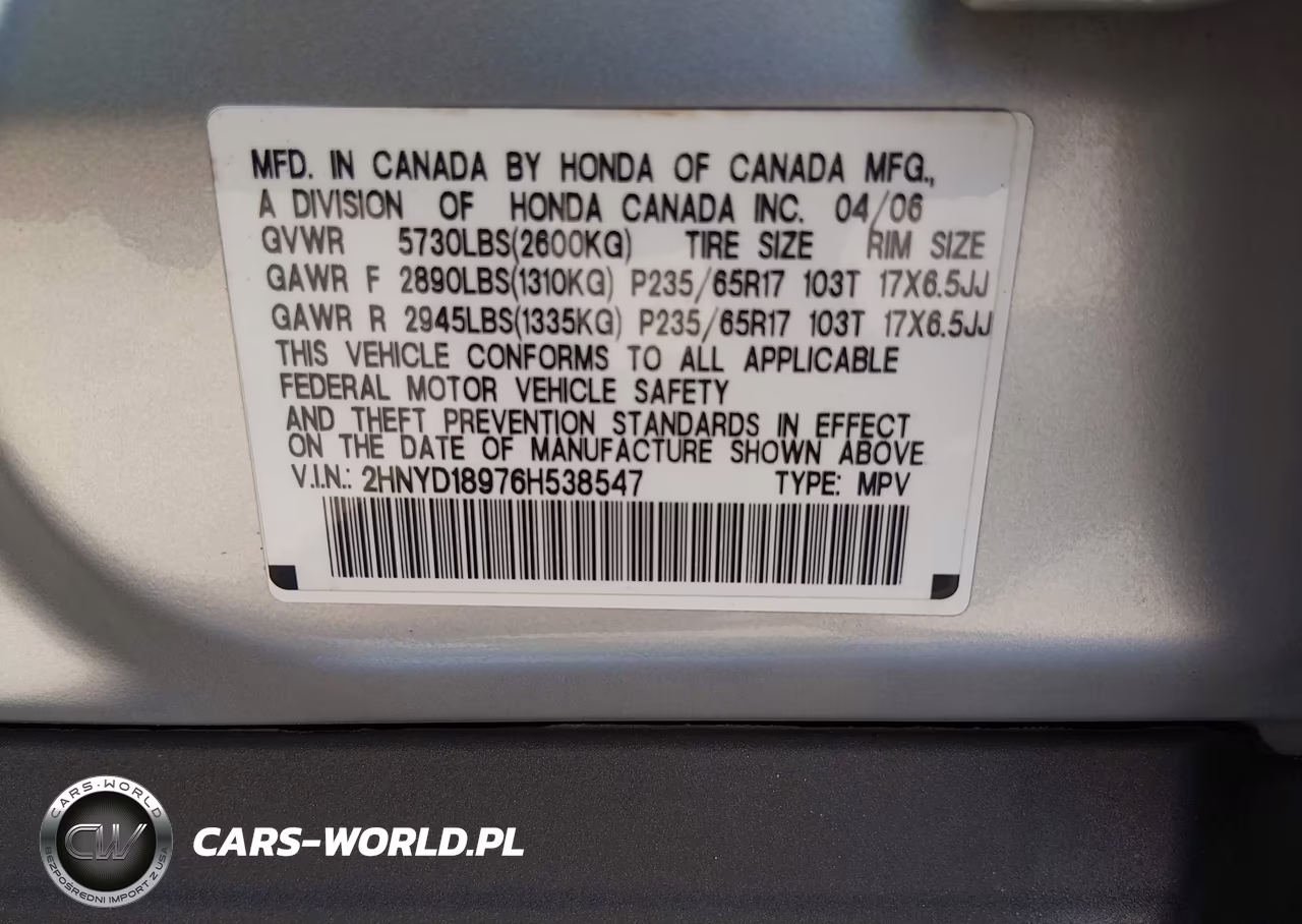 2006 Acura Mdx VIN:2HNYD18976H538547 - 9