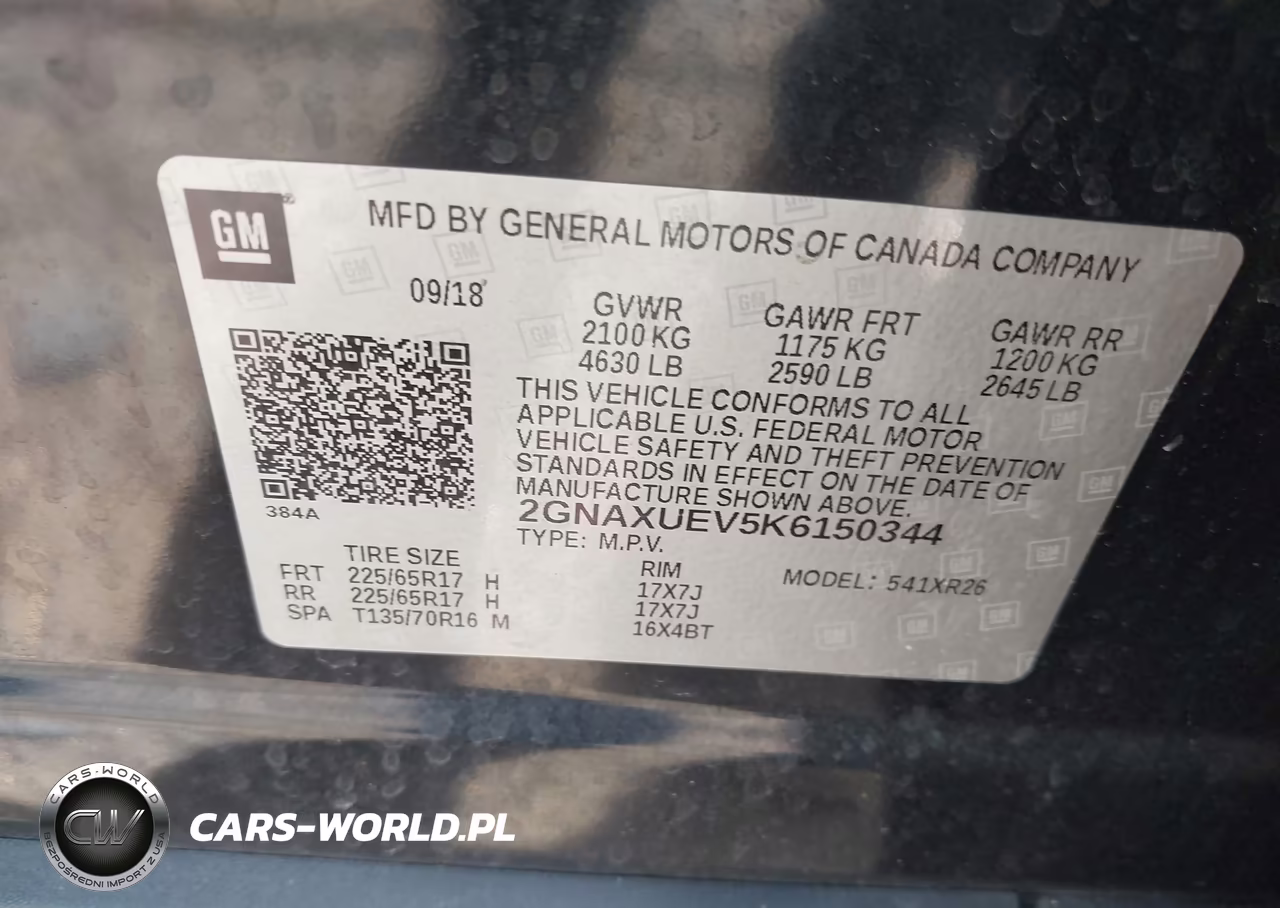2019 Chevrolet Equinox Lt VIN:2GNAXUEV5K6150344 - 9