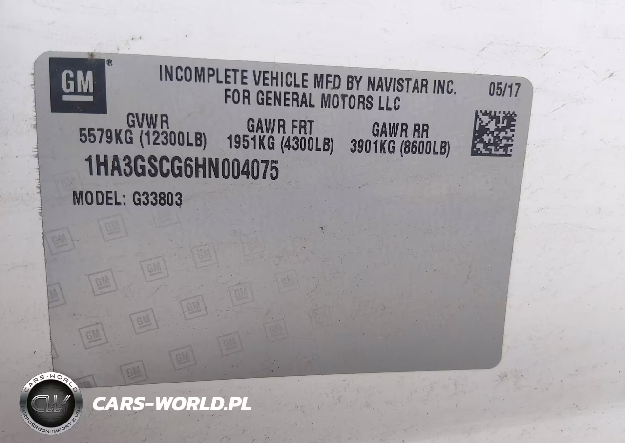 2017 Chevrolet Express Cutaway Work Van VIN:1HA3GSCG6HN004075 - 8
