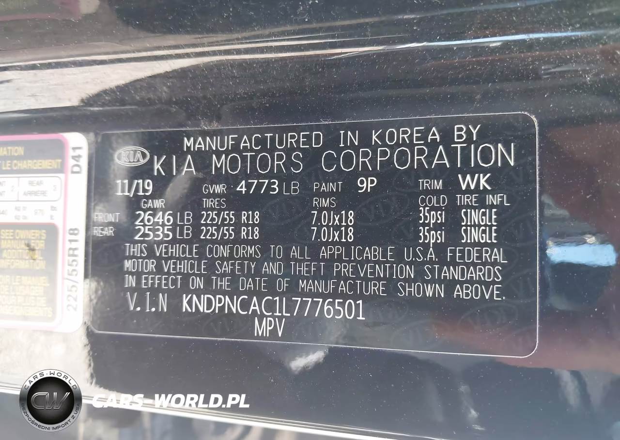 2020 Kia Sportage Ex VIN:KNDPNCAC1L7776501 - 9
