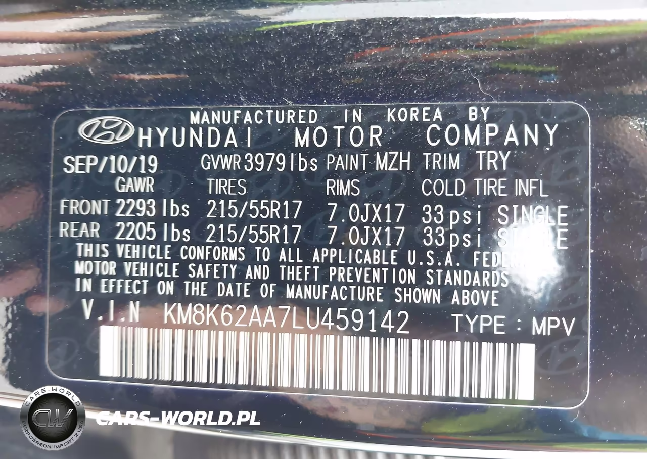 2020 Hyundai Kona Sel Plus VIN:KM8K62AA7LU459142 - 9