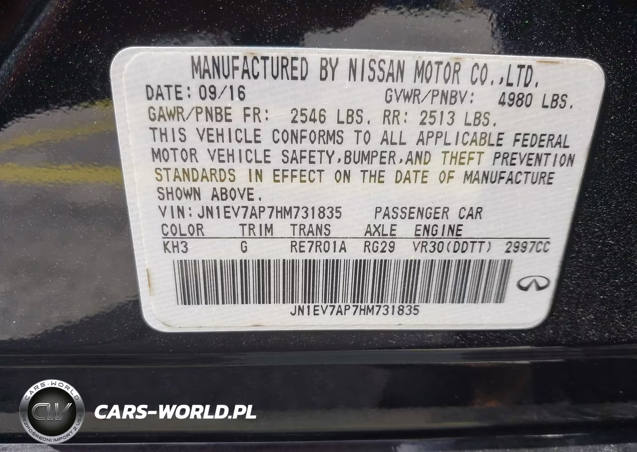 2017 Infiniti Q50 3.0T Premium VIN:JN1EV7AP7HM731835 - 9