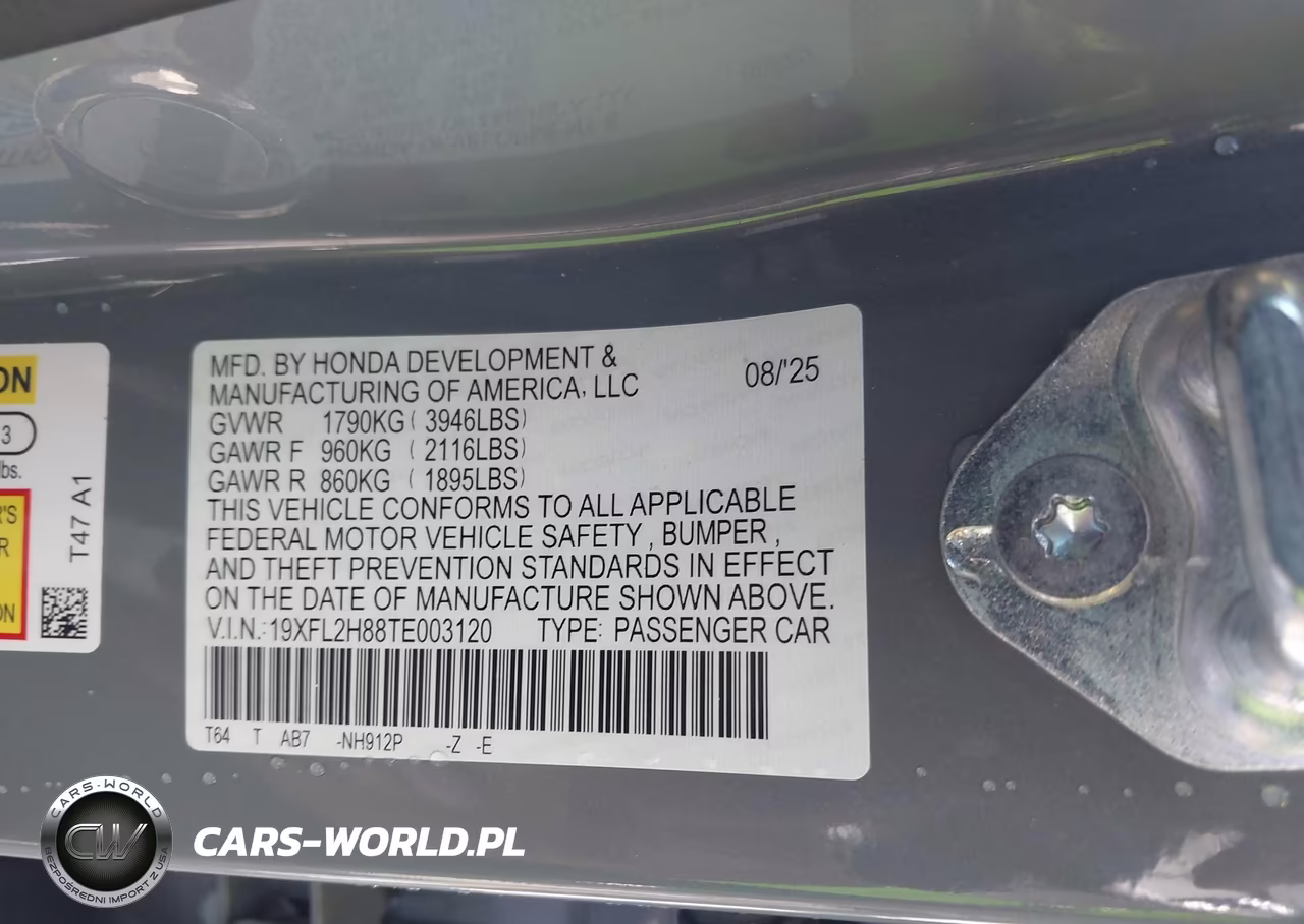 2026 Honda Civic Sport VIN:19XFL2H88TE003120 - 9