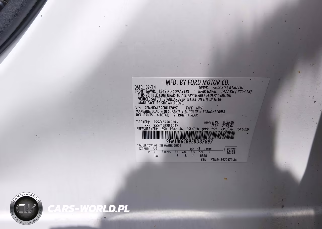 2014 Ford Flex Sel VIN:2FMHK6C89EBD37897 - 9