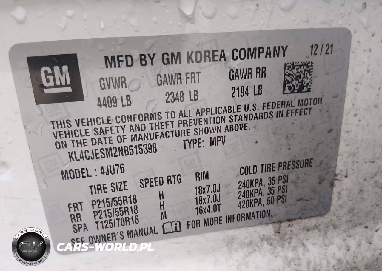 2022 Buick Encore Awd Preferred VIN:KL4CJESM2NB515398 - 9