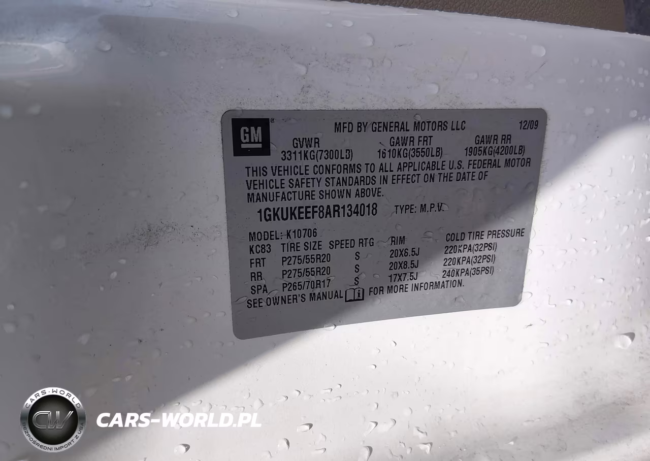 2010 GMC Yukon Denali VIN:1GKUKEEF8AR134018 - 9