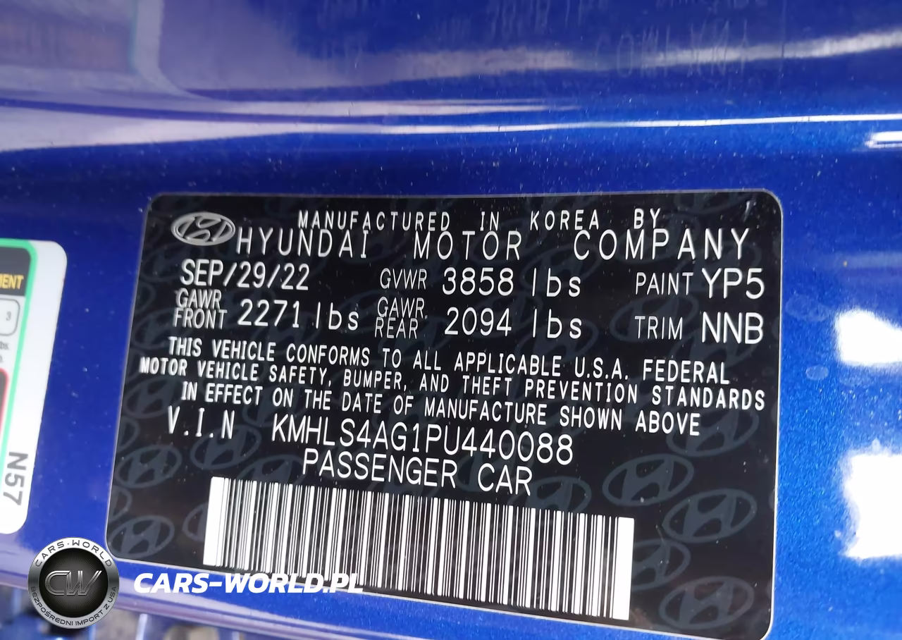 2023 Hyundai Elantra Sel VIN:KMHLS4AG1PU440088 - 9