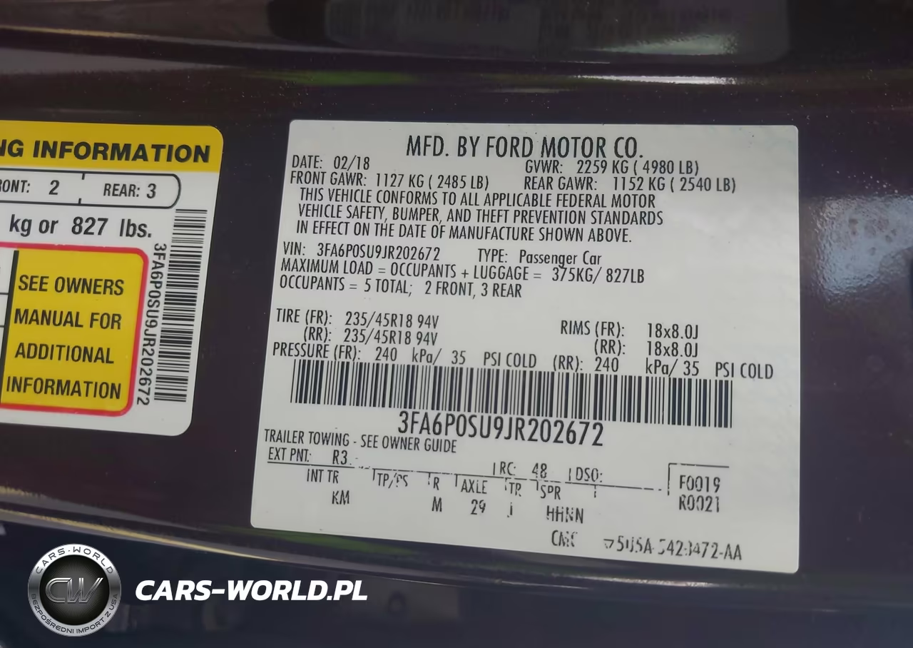 2018 Ford Fusion Energi Titanium VIN:3FA6P0SU9JR202672 - 9