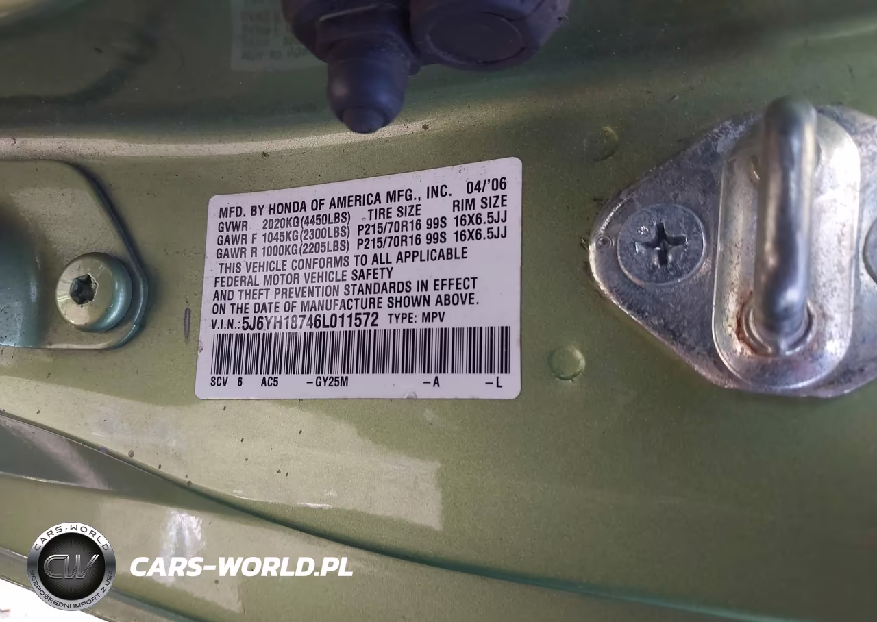 2006 Honda Element Ex-P VIN:5J6YH18746L011572 - 9