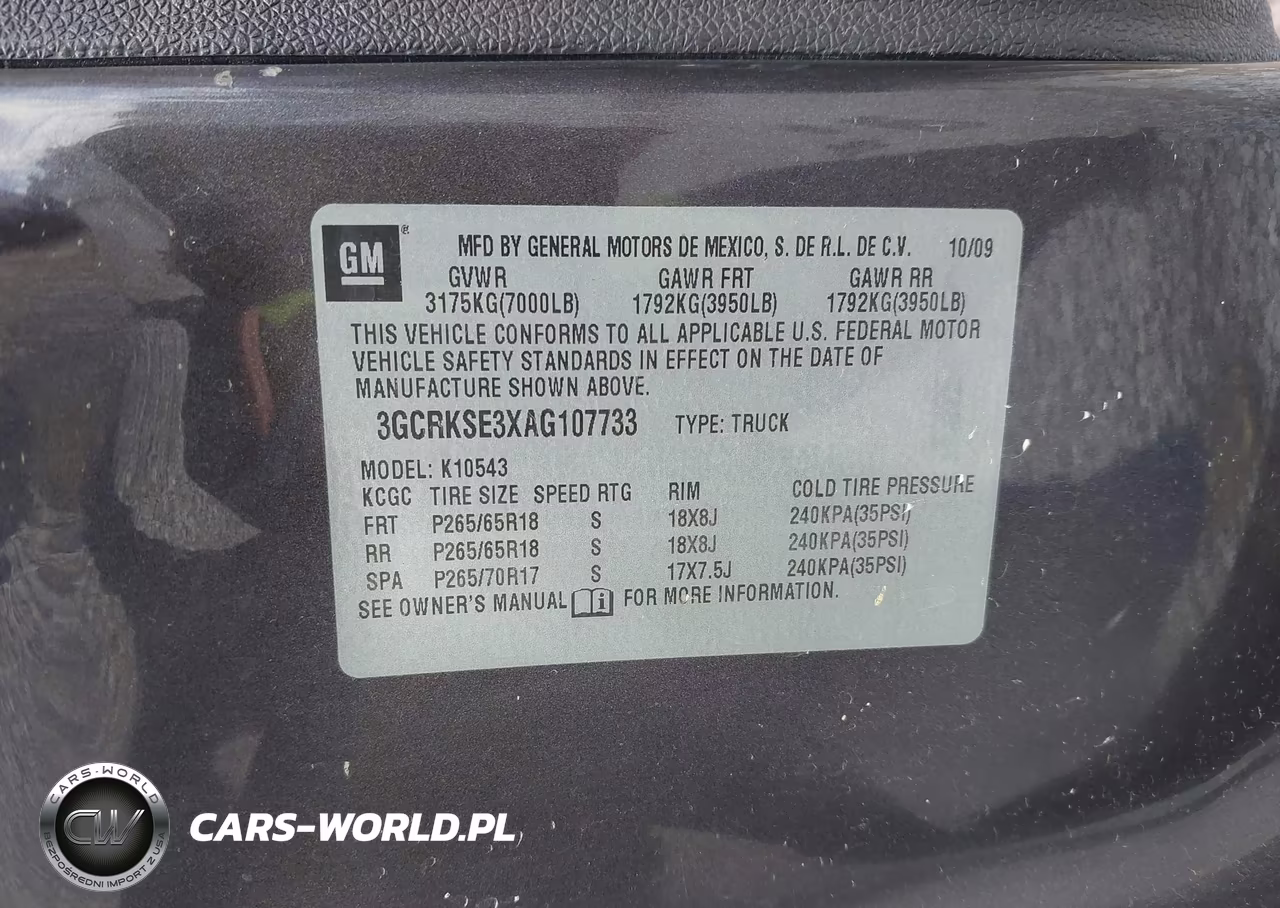 2010 Chevrolet Silverado 1500 Lt VIN:3GCRKSE3XAG107733 - 9