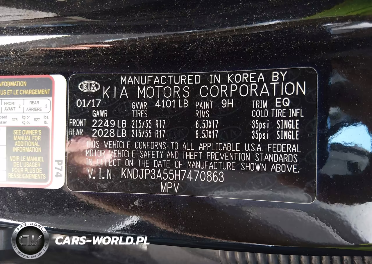 2017 Kia Soul + VIN:KNDJP3A55H7470863 - 9