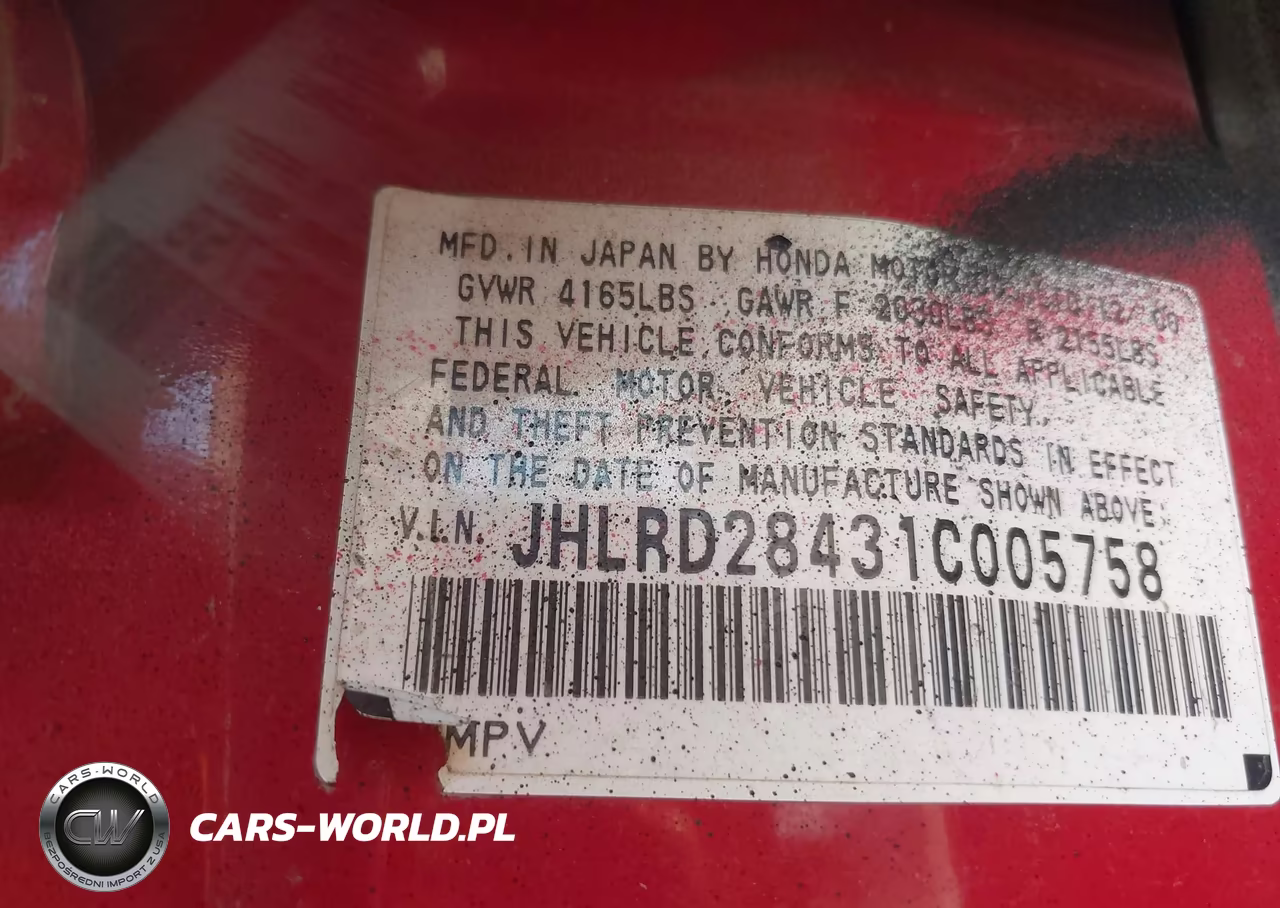 2001 Honda Cr-V Lx VIN:JHLRD28431C005758 - 9