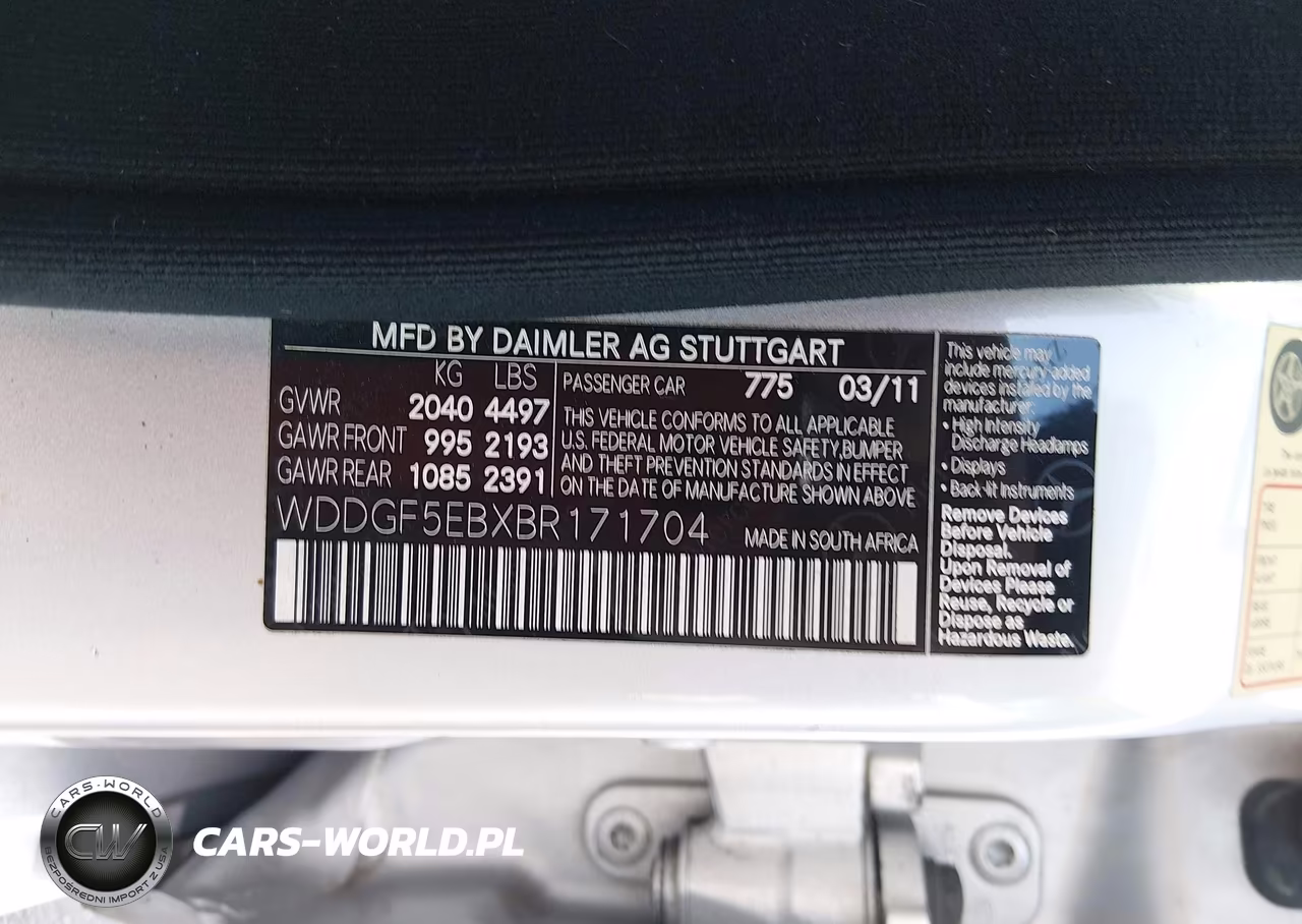 2011 Mercedes-Benz C 300 Luxury-Sport VIN:WDDGF5EBXBR171704 - 9