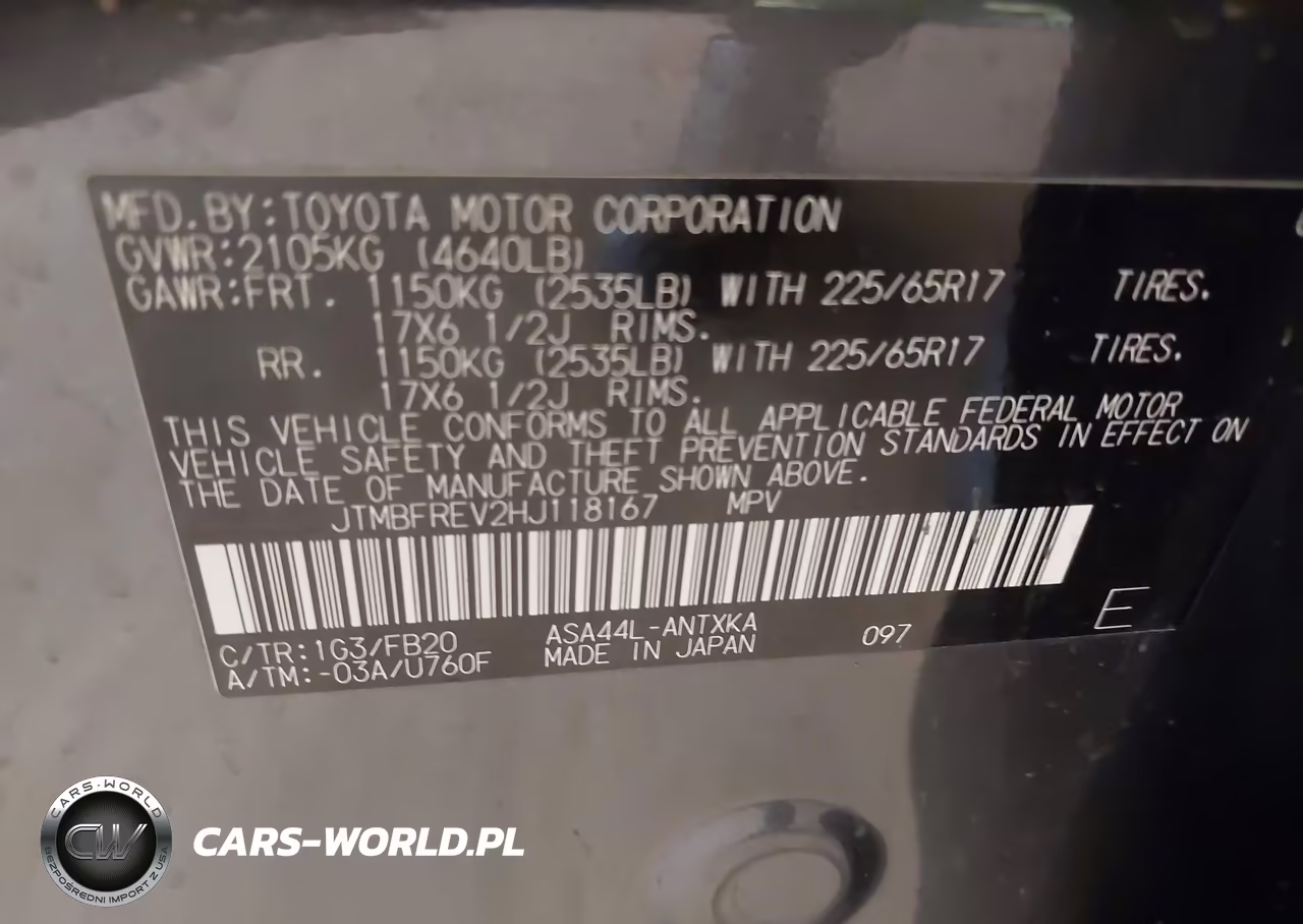2017 Toyota Rav4 Le VIN:JTMBFREV2HJ118167 - 9
