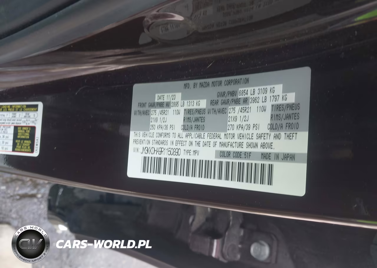 2024 Mazda Cx-90 Phev Premium VIN:JM3KKDHA9R1150890 - 9