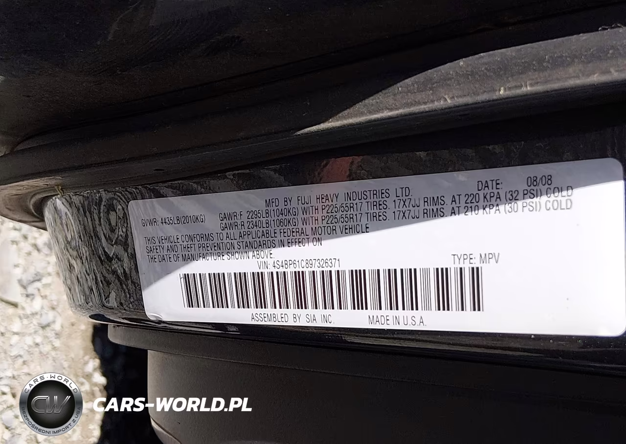 2009 Subaru Outback 2.5I VIN:4S4BP61C897326371 - 9