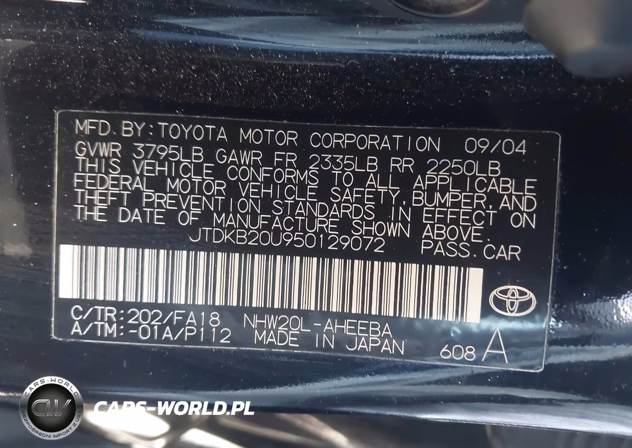 2005 Toyota Prius VIN:JTDKB20U950129072 - 9