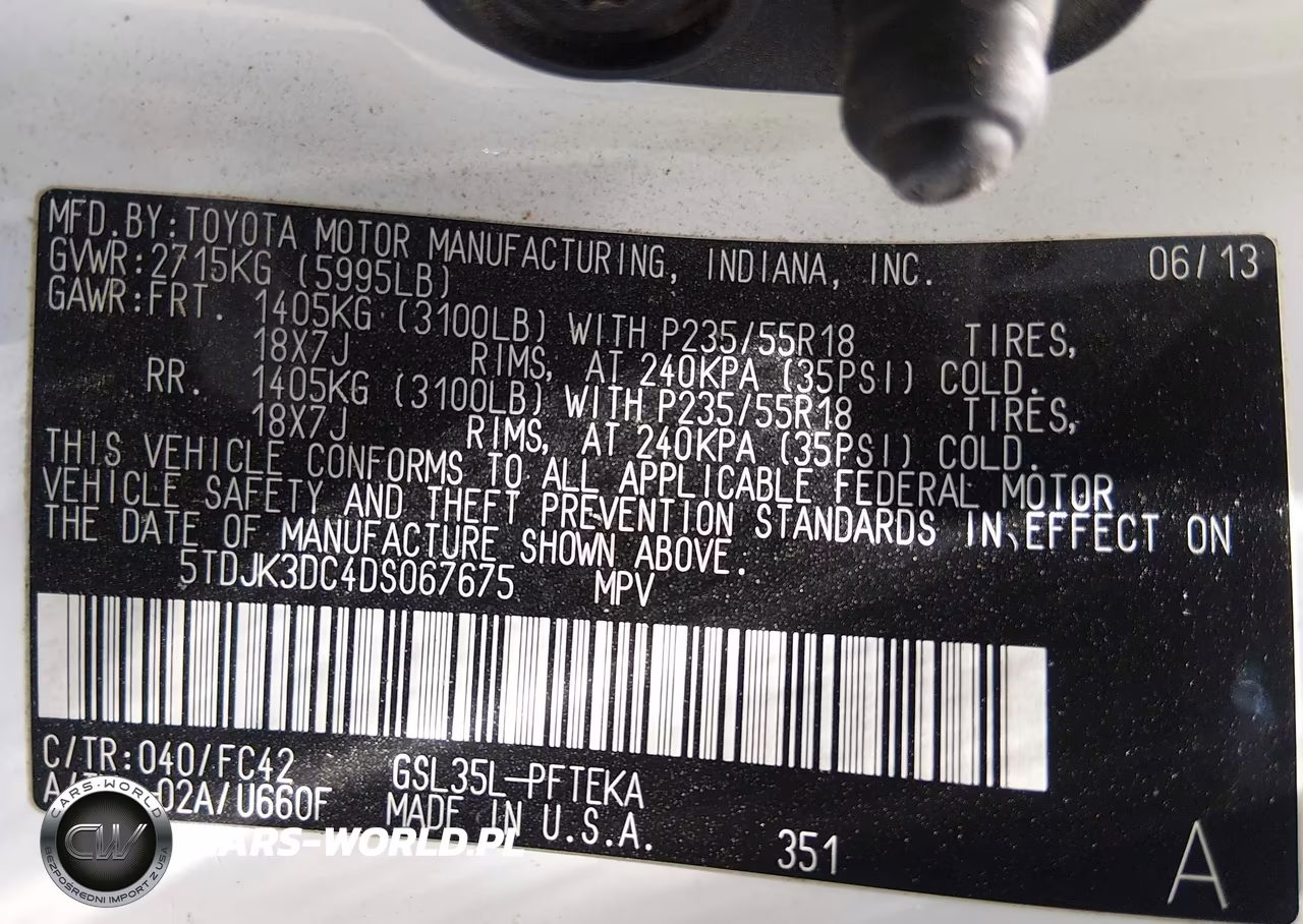 2013 Toyota Sienna Le 7 Passenger VIN:5TDJK3DC4DS067675 - 9