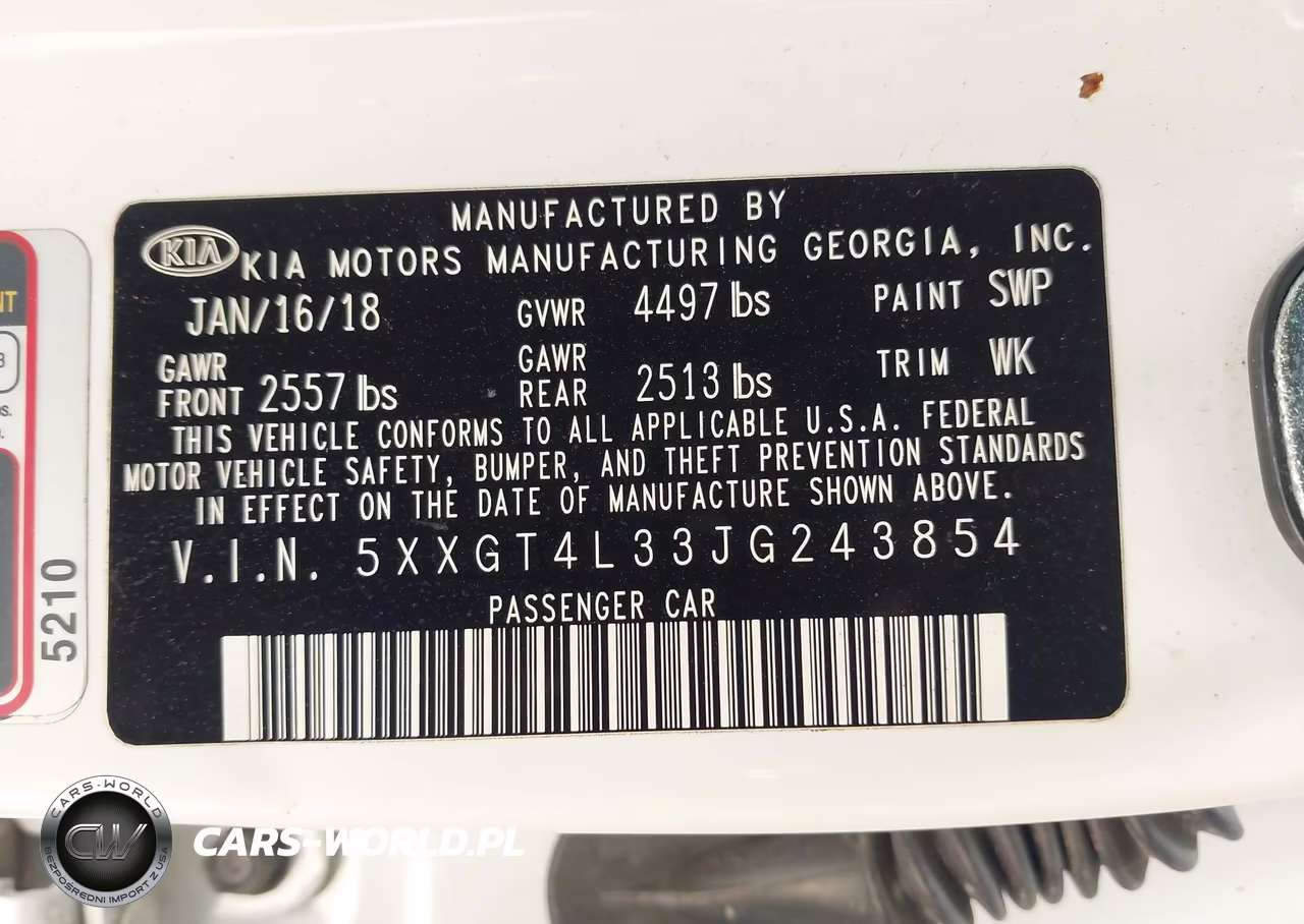2018 Kia Optima S VIN:5XXGT4L33JG243854 - 9