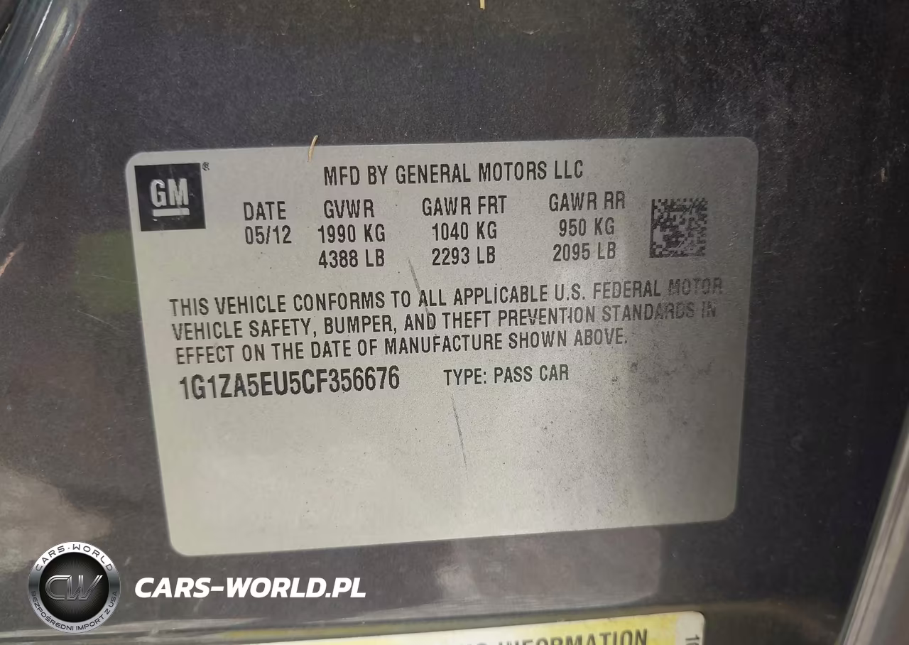 2012 Chevrolet Malibu Ls VIN:1G1ZA5EU5CF356676 - 9