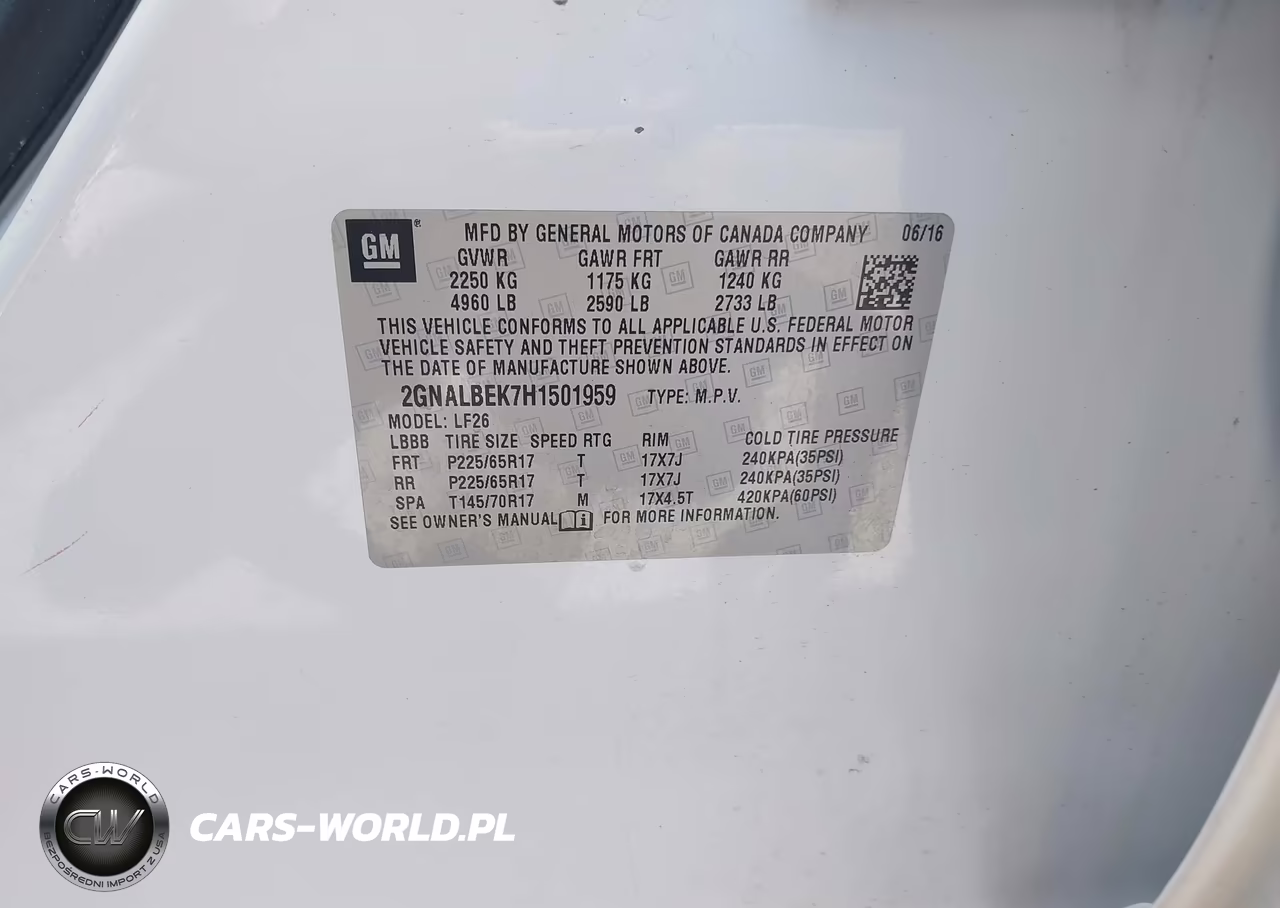 2017 Chevrolet Equinox Ls VIN:2GNALBEK7H1501959 - 9