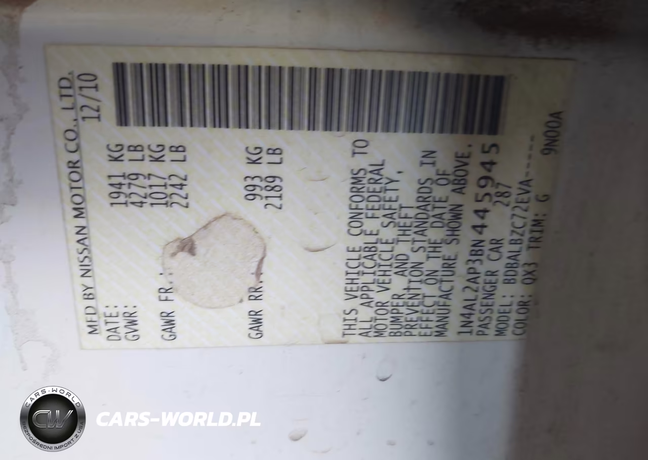 2011 Nissan Altima 2.5 S VIN:1N4AL2AP3BN445945 - 9
