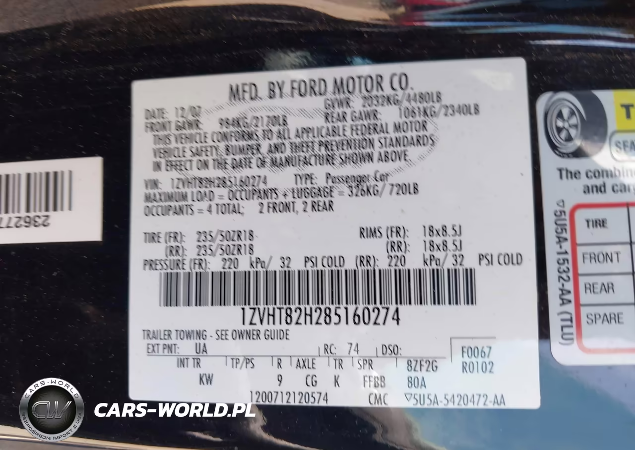 2008 Ford Mustang Gt Deluxe-Gt Premium VIN:1ZVHT82H285160274 - 9