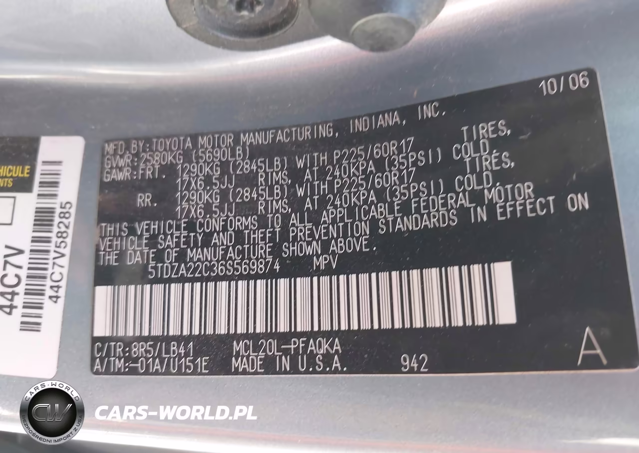 2006 Toyota Sienna Xle Limited VIN:5TDZA22C36S569874 - 9