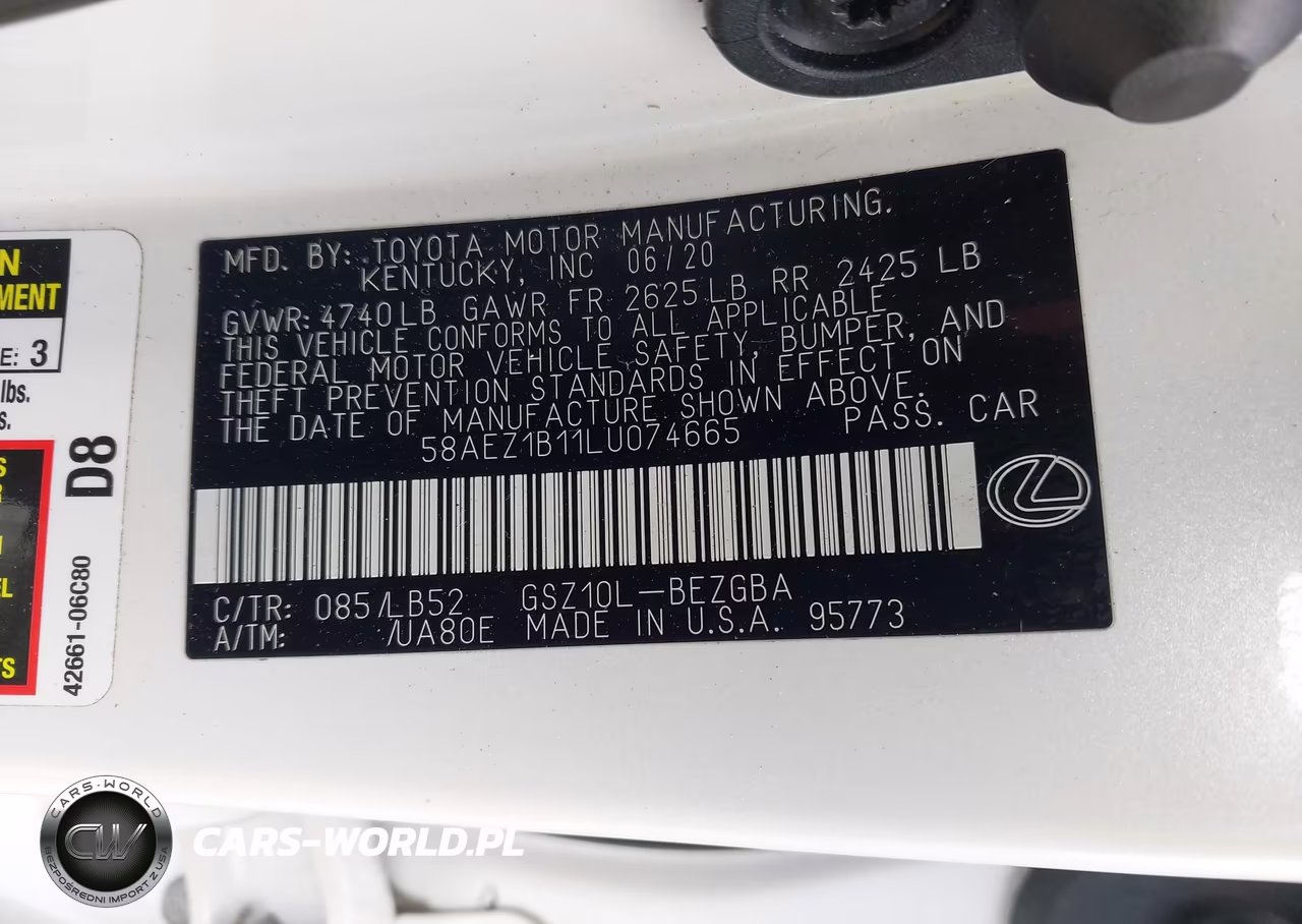 2020 Lexus Es 350 Luxury VIN:58AEZ1B11LU074665 - 9