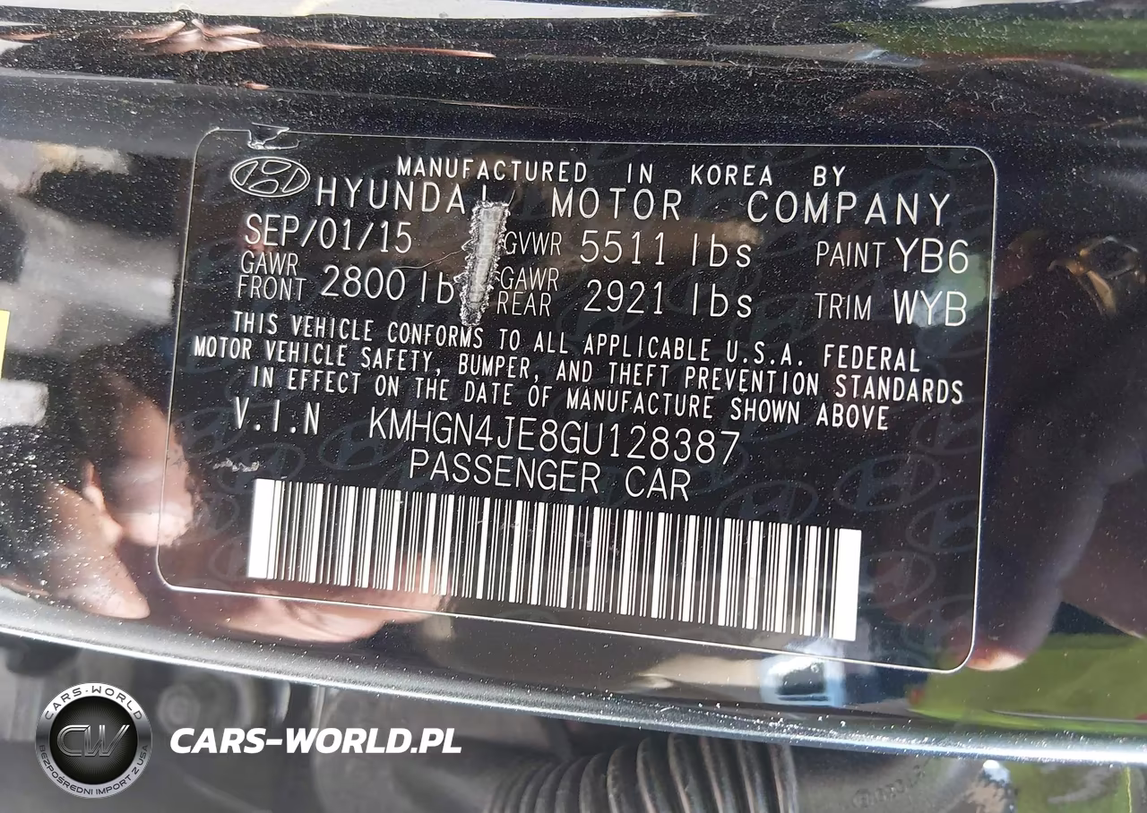 2016 Hyundai Genesis 3.8 VIN:KMHGN4JE8GU128387 - 9