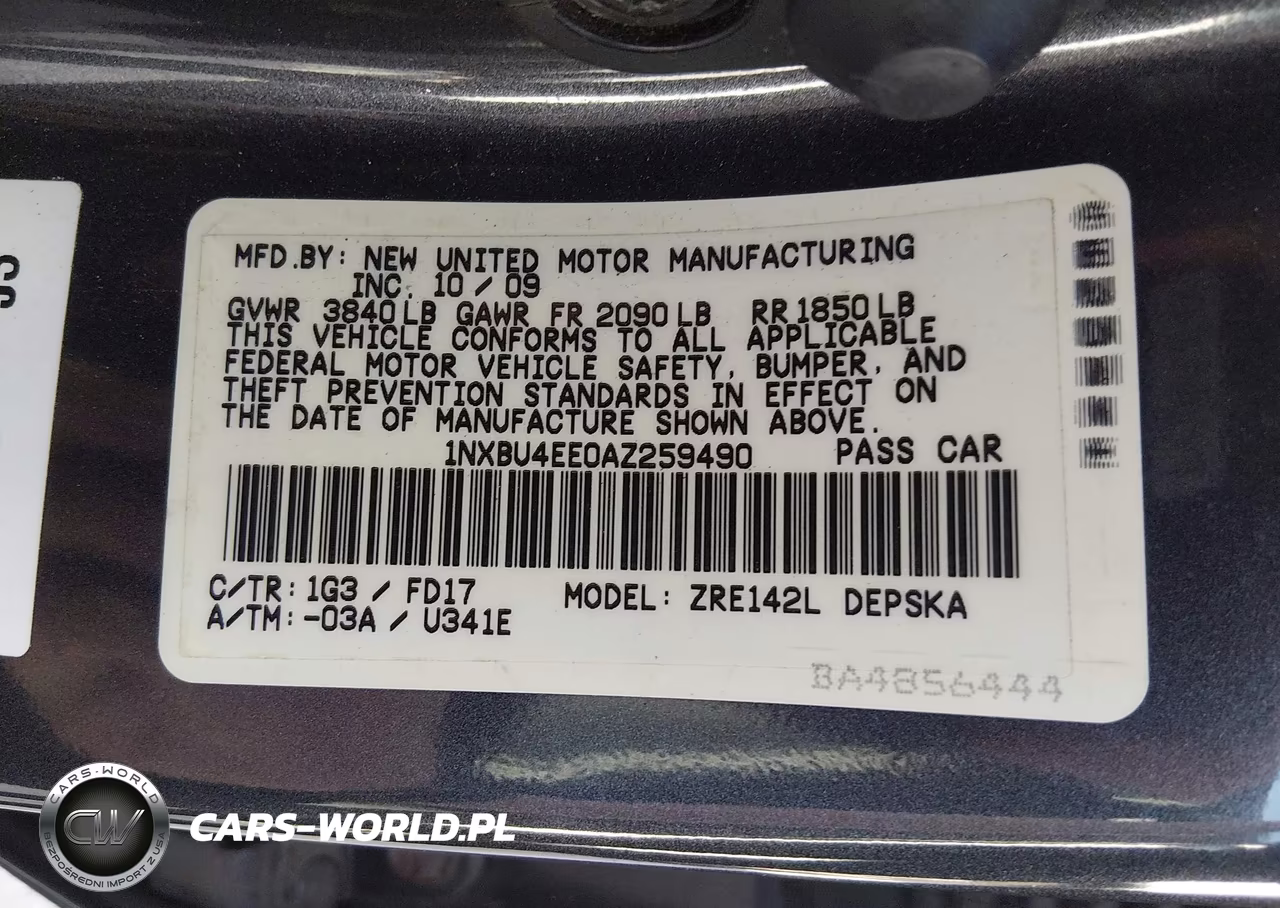 2010 Toyota Corolla S VIN:1NXBU4EE0AZ259490 - 9